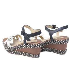Christian Louboutin Lagoa 70 Wedge Braided Sandals 38 With Box